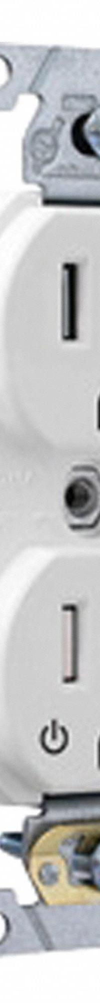 LEVITON Duplex Receptacle Outlet: Duplex, 5-15, White, 125V AC, 15 A, 2 Pole / 3 Wire (MPN TBR15-S1W)