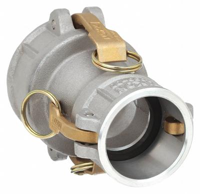 DIXON VALVE & COUPLING Cam and Groove Coupling: 100 psi Max. Working Pressure @ 70 F, 6 57/64 in Overall Lg - Type DD Aluminum Cam & Groove Fittings