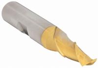 CLEVELAND Keyway End Mill: HSS, TiN Coated, 2 Flute, 1/4" Mill Dia, 1/2" LOC, 2-7/16" OAL (MPN C38935)