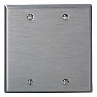 LEVITON Wall Plate: Blank, 2 Gang - General Purpose Wall Plates