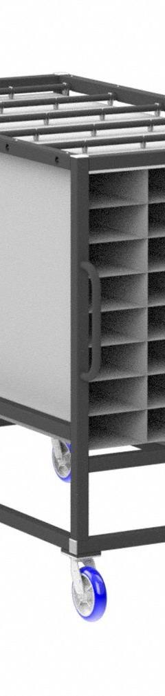 VALLEY CRAFT Parts Cart: 800 lb, Gray, 54 in L x 36 in W x 67 in H, 5 in H x 10 in W x 84 in L (MPN EP3531-300). Key specifications — Color: Gray; Includes: (32) Compartments; Caster/Wheel Configuration: (2) Rigid; Brand: VALLEY CRAFT.