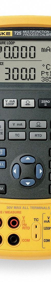 FLUKE Multifunction Calibrator: Multifunction, Fluke-725, DC Volt/Freq/Resist/RTD/TC, 0 mA – 24 mA. Key specifications — Manufacturer Part Number: Fluke-725; Basic DC Accuracy: 0.02% + 2 Counts; 0.02% + 2 Counts (Lower Display); 0.02% + 2 Counts (Upper Display); 0.025% + 1 Count (via Tc Connector); Brand: FLUKE; Calibration Certificate Type: NIST; Digital Display Screen Type: LCD with Backlight.