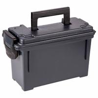 PLANO MOLDING Tool Box: 5 1/8 in W 5 in D 7 in H, Plastic, Black, Padlock (MPN PLA1312P). Key specifications — attr1116905: Black; attr1116946: PLANO MOLDING; attr1116904: Padlock.