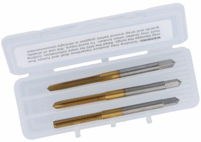 CLEVELAND Tap Kit: #6-32 UNC, H2 / 3B, 3 Flute - Three-Piece Hand Tap Sets