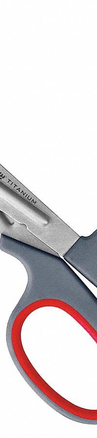 CLAUSS Fabric Shears: Ambidextrous, 7 in Overall Lg, Serrated, Titanium Bonded, Rounded, Gray (MPN 18053). Key specifications — attr308500: Titanium Bonded; attr308502: Gray; attr308505: Ambidextrous; attr308522: Rope; attr324896: CLAUSS.