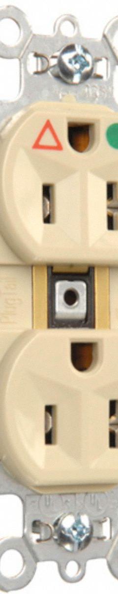PASS & SEYMOUR Receptacle: Hospital Grade, Duplex, 5-20R, Ivory, 125V AC, 20 A, 2 Pole / 3 Wire (MPN PTIG8300I). Key specifications — attr1367147: PASS & SEYMOUR.