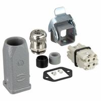 Modular Rectangular Connector Kit: Signal, Han 3AGM, Han(R) 3 A, Contacts: 3+PE, Screw, 10200030001. Key specifications — Connection Type: Screw; Manufacturer Part Number: 10200030001; Modular Connector Size Designation: Han(R) 3 A; Kit Includes: Mounting Screws (M3 recommended); Wire Size - Maximum: 14 AWG; Number of Poles: 3+PE; Brand: HARTING; IP Rating: IP65.