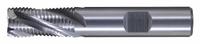CLEVELAND Roughing End Mill: Carbide, 4 Flute, Fine Pitch, 1" Mill Dia, 1" LOC, 3-1/2" OAL (MPN C60158)