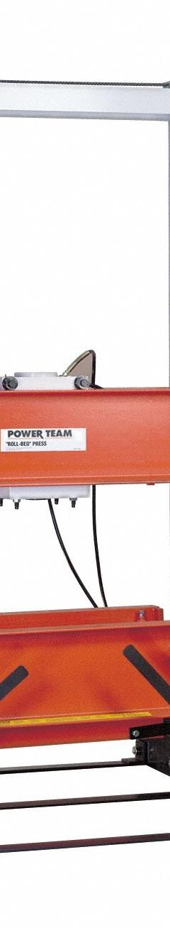 POWER TEAM Metal Roll Bed Press: Electric, Roll Frame, 150 ton, 460V AC (MPN RB15013S). Key specifications — attr1088191: 460 V; attr1088151: POWER TEAM.