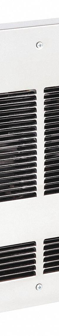 DAYTON Recessed Electric Wall-Mount Heater: 750 W/1000 W, 208/240V AC, Single Phase, Gray (MPN 5ZK66). Key specifications — Grille Color: Gray; Programming Capability: Non-Programmable; Wattage Output: 750 W/1000 W; Voltage, Phase: 208/240V AC, 1-phase; Rough-In Dimensions - H x W x D: 12-5/8 in x 9-3/16 in x 2-1/2 in; Nominal Voltage - HVAC: 240V AC; Brand: DAYTON; Phase: Single.