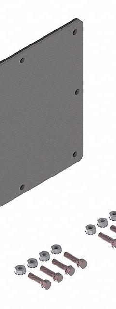 Wireway Closure Plate: 8 in Wd, 8 in Ht, 9 5/8 in Lg, Steel, Gasket (MPN F88WP). Key specifications — Brand: HOFFMAN; With Knockouts: No.