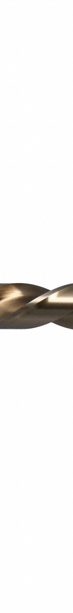 CHICAGO-LATROBE Jobber Length Drill Bit: 31/64", 135° Split Point, Straw/Bronze Cobalt, Left Hand (MPN 46531). Key specifications — attr1229327: 0.4844.