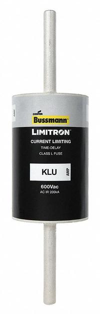 BUSSMANN Fuse: Class L, KLU Series, Bolt-On Body, Time-Delay, 800 A, 600 V AC, Non-Indicating (MPN KLU-800). Key specifications — Brand: BUSSMANN; Series: KLU.
