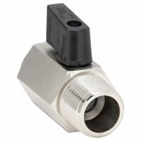 APPROVED VENDOR Manual Two-Way Ball Valve: 1/2 in, Nickel-Plated Brass, Straight, MNPT x FNPT, Wedge (MPN G-CMV-50). Key specifications — Brand: APPROVED VENDOR; Handle: Wedge.