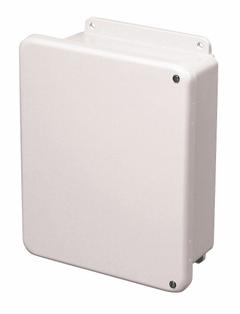 WIEGMANN Enclosure: Fiberglass, 8 in x 6 in x 4 in, NEMA 1/12/3R/4X/6P, Hinged, Solid Cover (MPN HW-WHJ80604CHSC). Key specifications — Brand: WIEGMANN; Closure Method: Screws; Knockouts: Not Included.