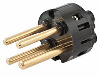 Replacement Insert: Male, 3 Pole, 4 Wire, 250V AC, 100 A, IEC Grounding (MPN IN4100DM). Key specifications — Brand: HUBBELL; Compatible Series: Heavy Duty; Gender: Male; Manufacturer Part Number: IN4100DM.