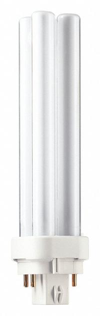 PHILIPS Compact Fluorescent Bulb: 4-Pin (G24q-2), PL-C, Fluorescent, 2700K, 1,200 lm Light Output (MPN PL-C 18W/827/4P/ALTO 10PK). Key specifications — Brand: PHILIPS; Bulb Designation: PL-C 18W/827/4P/ALTO 10PK; Dimmable: Yes; Color Temperature: 2700K.
