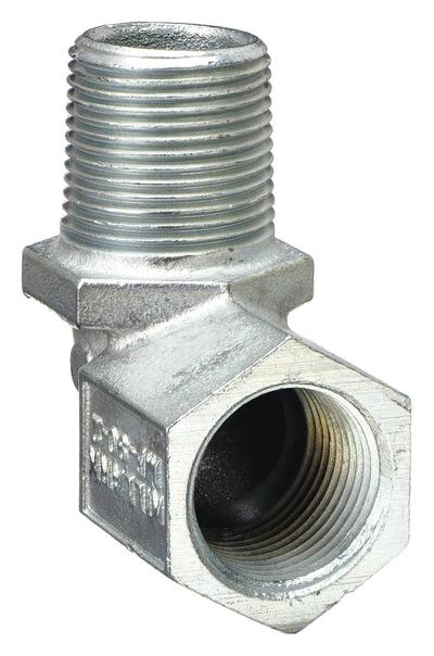 HUBBELL KILLARK Elbow, 90 Degrees: Iron, Powder Coated, MF, 3/4 in Trade Size, Female to Male - 90° Elbows