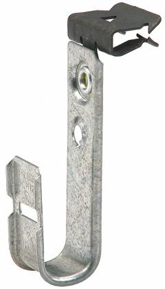 COOPER B-LINE J-Hook: Hammer-On with Locking Latch, 3/4 in Max. Bundle Dia., Galvanized Steel (MPN BCH12-E-5-8). Key specifications — Material: Galvanized Steel; Mounting: Front Mount; Includes Locking Latch: Yes; Color: Silver; Brand: COOPER B-LINE; Mounting Location: Beam; Mounting & Attachment (subhead): Hammer-On with Locking Latch.