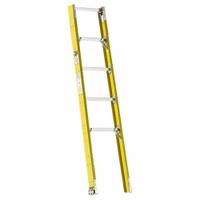 WERNER Straight Ladder: 6 ft Ladder Size, Fiberglass, 375 lb Load Capacity, 16 lb Wt, 5 Rungs (MPN S7906-2). Key specifications — Color: Yellow; Brand: WERNER; Included Features: Taper Lock; Shoe Type: Slip-Resistant; Section Type: Middle.