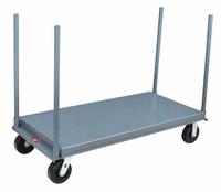 JAMCO Platform Truck: 2,000 lb, 36 in L x 30 in W x 10 in H Deck, Solid, 12 ga Deck, Phenolic, Std (MPN PD336P600GP). Key specifications — Side Panel Type: No Side Panels; Brand: JAMCO; Color: Gray; Caster/Wheel Configuration: (2) Rigid.