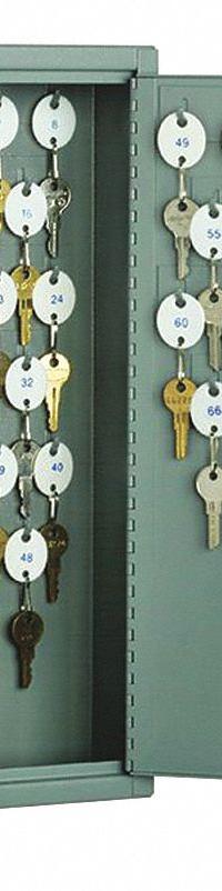 Key Cabinet: 70 Key Capacity, Steel, Gray, 17 1/4 in Ht, 14 in Wd, 3 1/4 in Dp, Wall Mount (MPN 7125-00-132-8973). Key specifications — Brand: ABILITY ONE; Finish: Enamel; Includes Key Tags: Includes Key Tags; Includes Mounting Hardware: Mounting Hardware Included; Color: Gray; Mounting Location: Wall; Material: Steel.