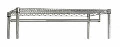 QUANTUM STORAGE SYSTEMS Shelf Hanger/Rail Rod: 72 in W x 1 in H, Steel, Stainless Steel, Silver (MPN GR72S). Key specifications — Brand: QUANTUM STORAGE SYSTEMS; Material: Steel; Finish: Stainless Steel; Color: Silver.
