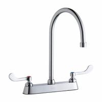 ELKAY Handle-Operated Faucet: Elkay®, Brass, Centerset, Deck, 3 Mounting Holes, 1.5 gpm Flow Rate (MPN LK810GN08T4). Key specifications — Series: Elkay®; Brand: ELKAY.