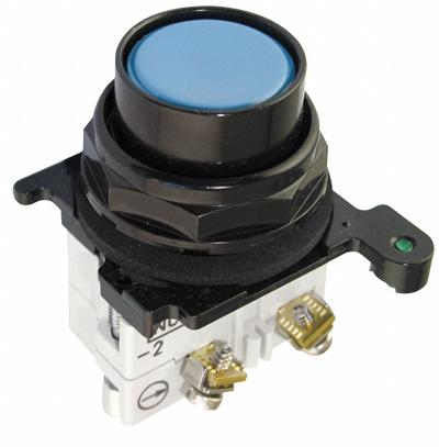 EATON Flush Push Button Operator: Non-Illuminated, Flush Profile, Metallic, 30 mm - Flush-Mount Push Buttons