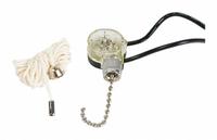 GARDNER BENDER Pull Chain Switch (MPN GSW-31). Key specifications — Product Type: Pull Chain Switch; Brand: GARDNER BENDER; Manufacturer Part Number: GSW-31; Contact Form: SPST; Metal Finish: Nickel; Switch Function Configuration: On/Off.