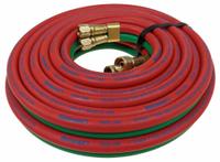 Twin Line Welding Hose: 3/8 in Hose Inside Dia., Green/Red, BB x BB, 50 ft Hose Lg, T (MPN TWT-06-050BB). Key specifications — Hose Color: Green; Fitting Type: BB x BB; Brand: CONTINENTAL.