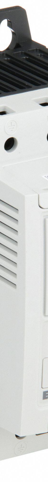 EATON Variable Frequency Drive: In Phase Single, Out Phase Three, 1/2 hp, 2.3 A Output Current - Max (MPN DC1-1D2D3NN-A20CE1). Key specifications — Style: Compact; Color: White; Output Phase: Three.