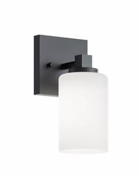 Decorative Sconce: Black, 60 W Fixture Watt, 120V AC, Dimmable, 4 3/4 in Lg, 5 1/2 in Wd (MPN LEOS0509MBBK). Key specifications — Voltage: 120V AC; Brand: AFX INC.; For Bulb Type: A19; Housing Finish/Housing Color (Broad): Black.
