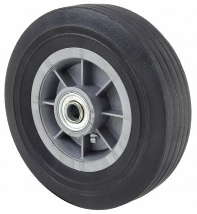 MARASTAR Solid Wheel: 8 in Wheel Dia., 2 in Wheel Wd, Rubber, 500 lb Load Capacity - Flat-Free Solid Rubber Wheels