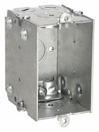 RACO Electrical Box: Steel, Steel Material & Nominal Size, 1 Gangs, 2 1/2 in Box Dp, 2 in Box Wd (MPN 528). Key specifications — Brand: RACO; Bracket Style: Without Bracket; Clamp Style: KO.