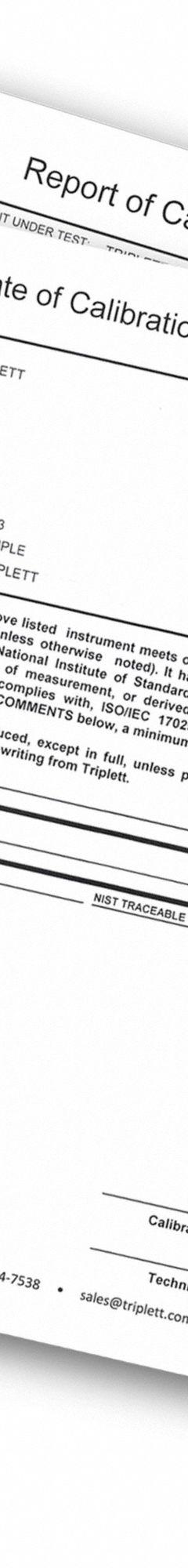 TRIPLETT HANDHELD HUMIDITY METER: Onboard, Included, Ambient Temp, 7 in x 2 in x 1 in, -4°F to 122°F (MPN RHT32-NIST). Key specifications — attr1107597: TRIPLETT; attr1134764: Included.