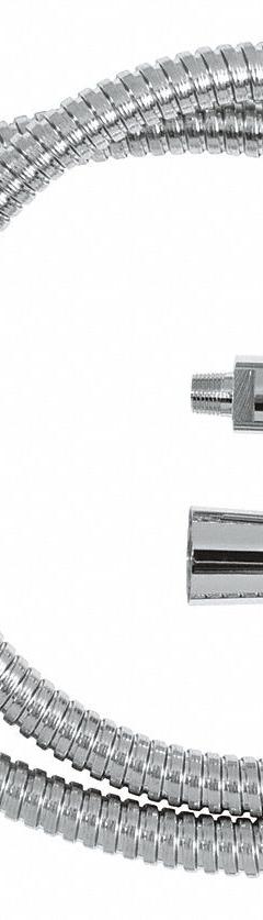 GROHE Sprayer Hose: Steel, Chrome Finish, 1/2 in Connection Size, NPT Connection (MPN 11153000). Key specifications — Finish: Chrome; Connection Type: NPT; Product Type: Sprayer Hose; Brand: GROHE; Material: Steel.