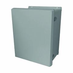 NVENT HOFFMAN Enclosure: Fiberglass Reinforced Polyester, 13 in x 11 in x 6 in, NEMA 3RX, Hinged (MPN VJ1210HWPL2). Key specifications — Brand: NVENT HOFFMAN; Closure Method: Padlock Hasp; Enclosure Material: Fiberglass Reinforced Polyester; Knockouts: Not Included.