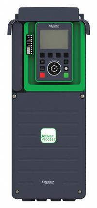 SCHNEIDER Variable Frequency Drive: In Phase Three, Out Phase Three, 15 hp, IP20, No Bypass, Compact (MPN ATV630D11N4). Key specifications — Style: Compact; Color: Black/Blue/Gray; Output Phase: Three.