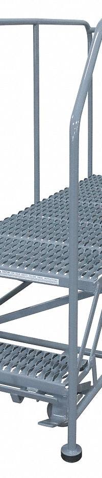 COTTERMAN Mobile Work Platform: 1.7 ft Platform Ht - Max, 36 in x 60 in, Steel, 800 lb Load Capacity (MPN 2WP3660RA3B4B8AC1P6). Key specifications — Folding: Not Foldable; Mobility: Rolling; Components Included: Rubber Foot Pads; Use Location: Indoor; Brand: COTTERMAN; Color: Gray; Height Adjustability: Fixed Height; Includes Handrails: Handrails Included.