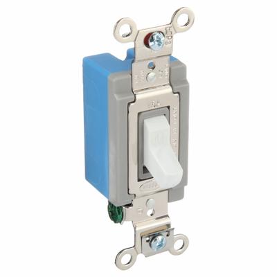 HUBBELL Wall Switch: Toggle Switch, Single Pole, Maintained, White, 120/277V AC - Toggle Wall Switches