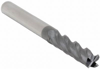 APPROVED VENDOR Square End Mill: Carbide, AlTiN Coated, 4 Flute, 3/16" Mill Dia, 3/4" LOC (MPN 215-001015) - General Purpose Carbide Square End Mills