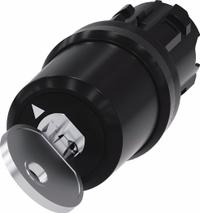 SIEMENS Keyed Selector Switch: 2 Position, 22 mm Panel Mounting Size, Series 3SU (MPN 3SU1000-5BF11-0AA0). Key specifications — Manufacturer Part Number: 3SU1000-5BF11-0AA0; Brand: SIEMENS; Switch Action: Maintained/Maintained; Key Removal Position: Any Position.