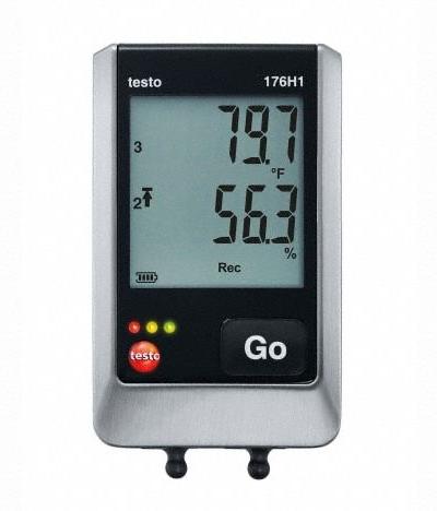 TESTO Data Logger: 0%to 100% Relative Humidity Measured - Temperature & Humidity Data Loggers