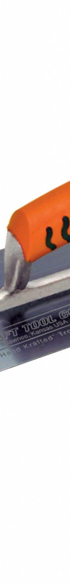 KRAFT TOOL Pool Trowel: Blade Material Blue Steel, Blade Shape Round, 5 in Blade Wd, 20 in Blade Lg (MPN CF295BPF). Key specifications — attr1008665: Camel Back; attr1005004: KRAFT TOOL; attr1008664: ProForm.