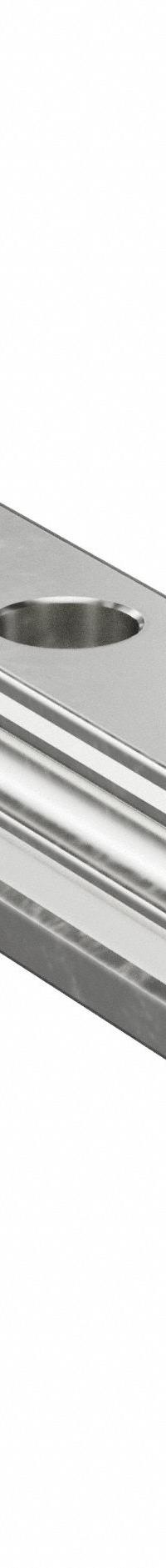 Guide Rail: 20, 640 mm Overall Lg, 20 mm Overall Wd, 19 mm Overall Ht, Aluminum (MPN A20-640mm). Key specifications — Brand: NB; Size: 20; Nominal Rail Size: 20.