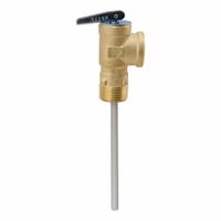 WATTS Temperature and Pressure Relief Valve: MNPT x FNPT, 3/4 in x 3/4 in Connection Size, Brass (MPN 3/4 100XL-100210). Key specifications — Brand: WATTS; Body Material: Brass.