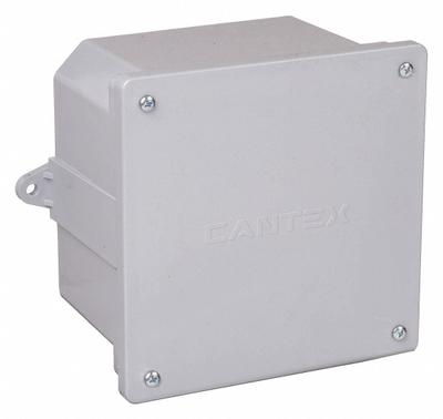 CANTEX Enclosure: PVC, 6 in x 6 in x 4 in, NEMA 1/3/3S/4/4X/5/6/6P, Screw On - Fiberglass Submersible Enclosures