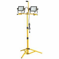 SOUTHWIRE Dual Head Work Light: 6,000 lm Max Brightness, LED, 1, 1 Brightness Levels, 2 Lamp Heads (MPN CSW3X2). Key specifications — Frame Color: Black/Yellow; Lighting Technology: LED; Operating Voltage: 120V AC; Brand: SOUTHWIRE; No. of Brightness Levels: 1.