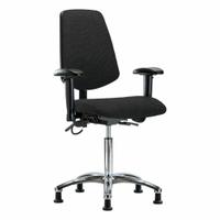 ESD Task Chair: Fabric, Arms Included, Ht Range 21 1/2 in to 29 in, 18 1/2 in Seat Wd, 17 in Seat Dp (MPN BR-ESD-FMBCH-MB-CR-T1-A1-NF-EG-ESDBLK). Key specifications — Foot Support: No; Back Tilt Backward: 13.5°; Back Tilt Forward: 10.5°; Base Material: Aluminum; Brand: APPROVED VENDOR; Product Type: ESD Task Chair; ESD-Safe: ESD-Safe; Seat Tilt Backward: 3°.